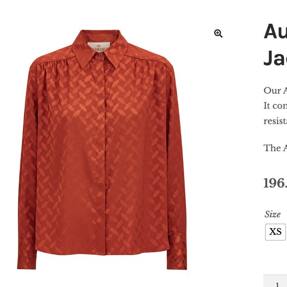 Karmamia Augusta Shirt Jacquard_ Sienna NWT - Picture 1 of 2
